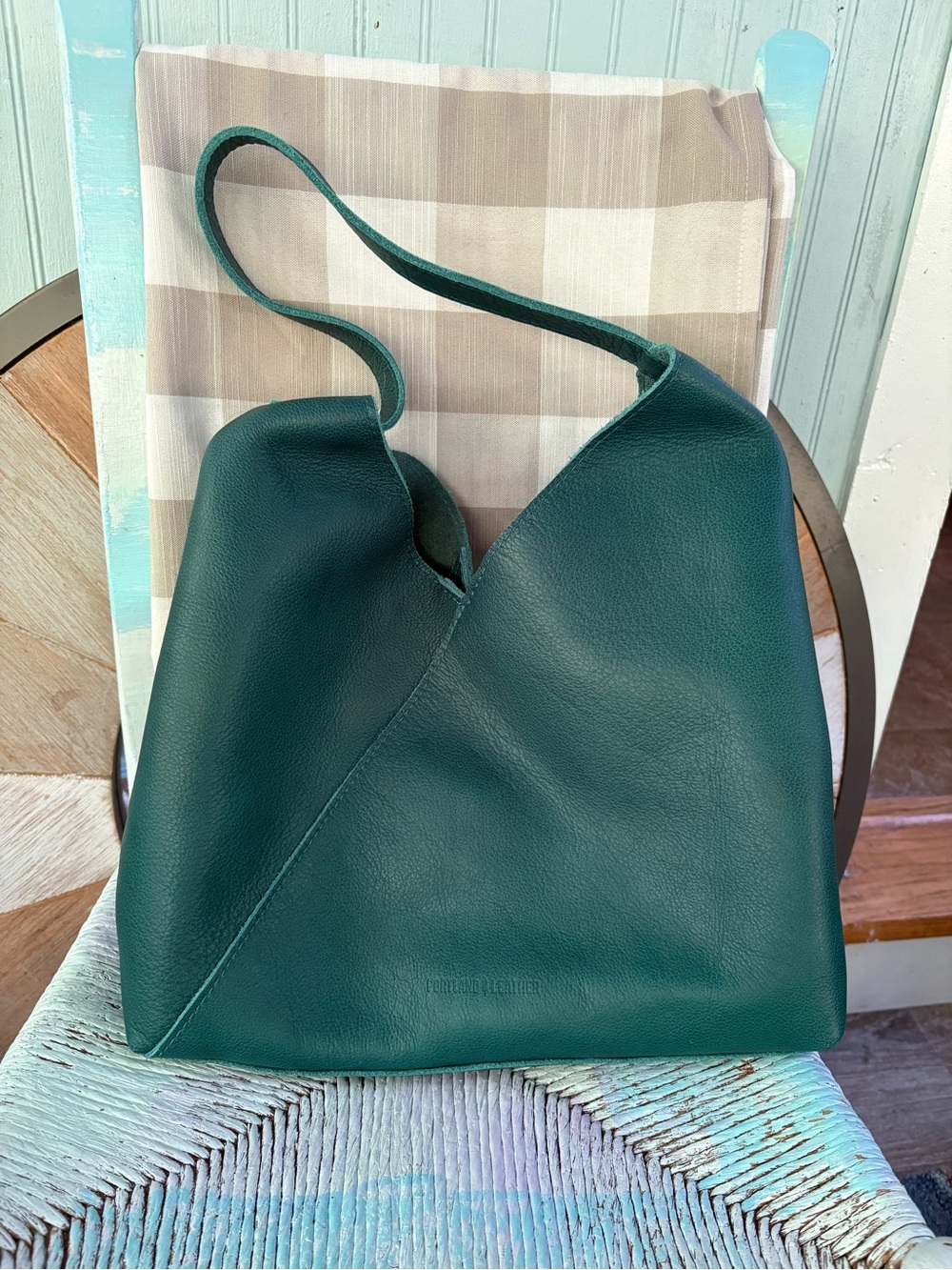 Portland Leather Sea Glass Naomi, Oversized Shoulder Tote